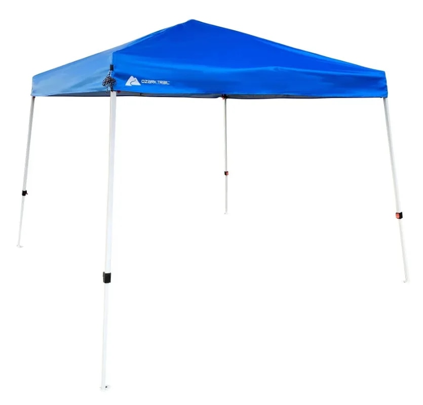 Ozark Trail 10′ x 10′ Instant Slant Leg Canopy, Blue, outdoor canopy ...
